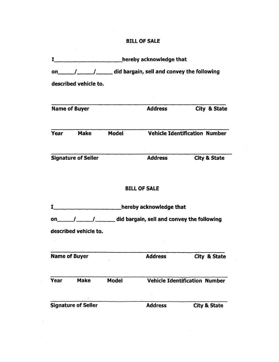 Bill Of Sale Form Mississippi Motor Vehicle Bill Of Sale Templates Vrogue 0047