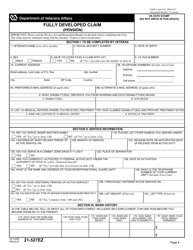 VA Form 21-527EZ Fully Developed Claim (Pension), Page 4