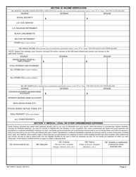VA Form 21-527EZ Fully Developed Claim (Pension), Page 5