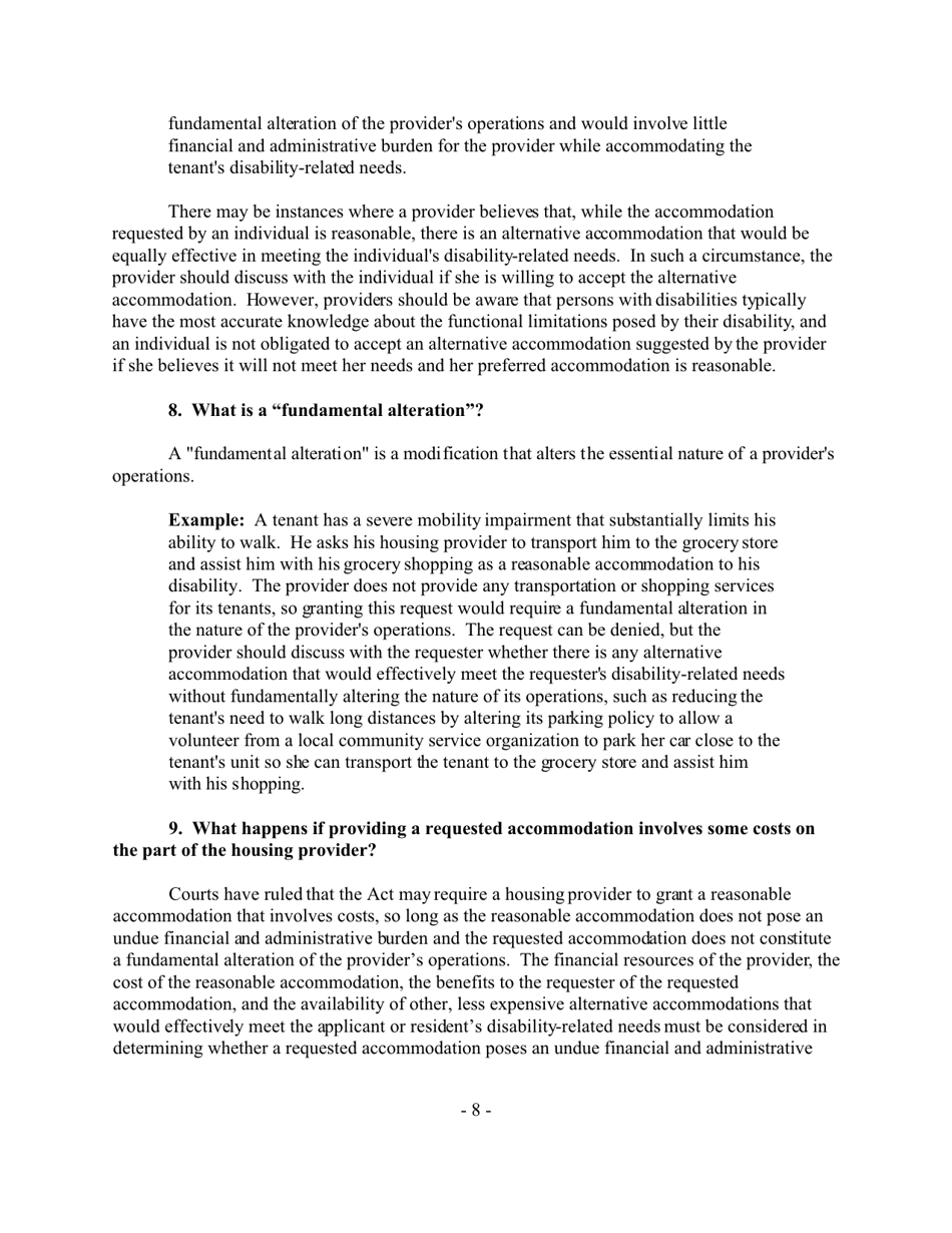 Reasonable Accommodations Under the Fair Housing Act - Joint Statement ...