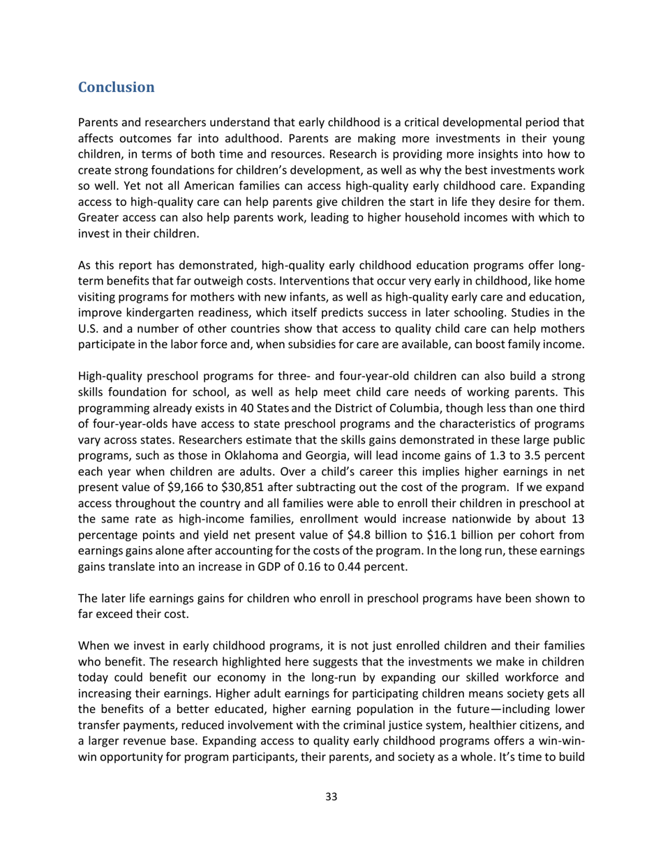 The Economics of Early Childhood Investments, Page 33