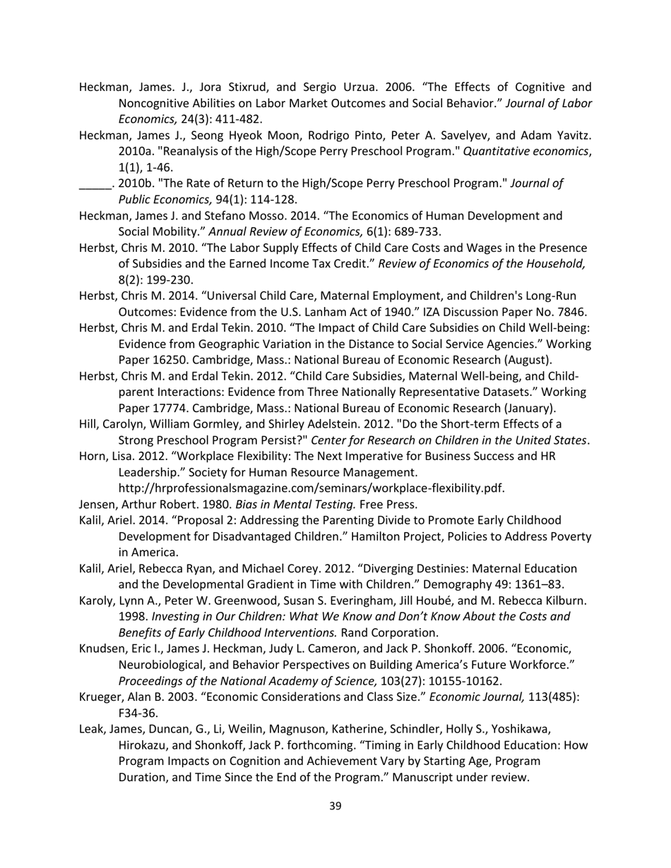 The Economics of Early Childhood Investments, Page 39