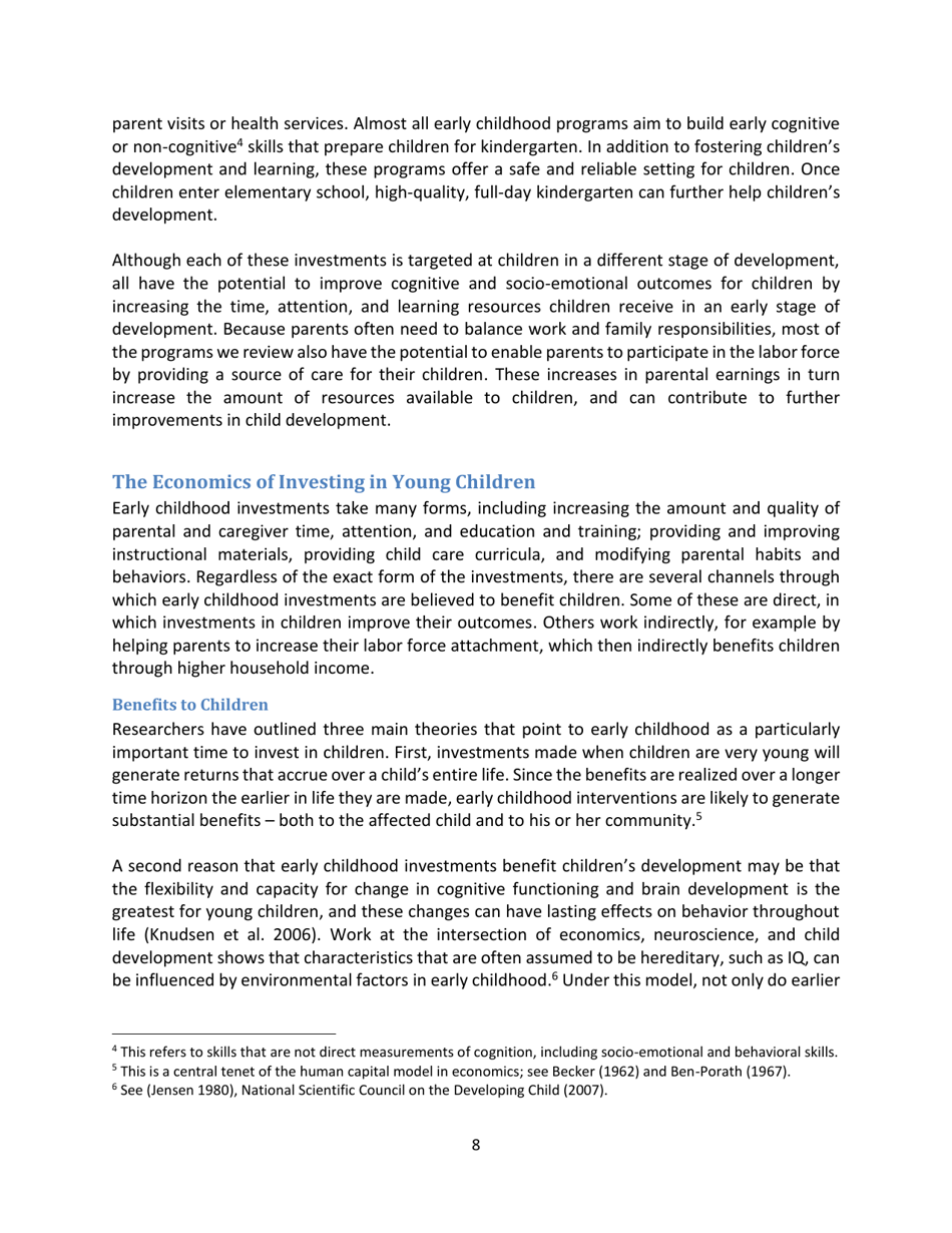 The Economics of Early Childhood Investments, Page 8