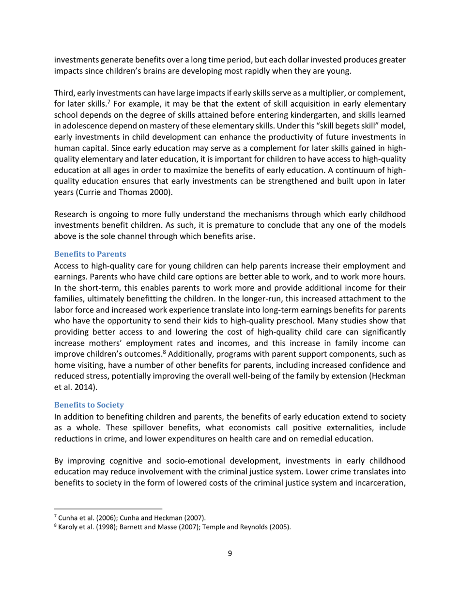 The Economics of Early Childhood Investments, Page 9