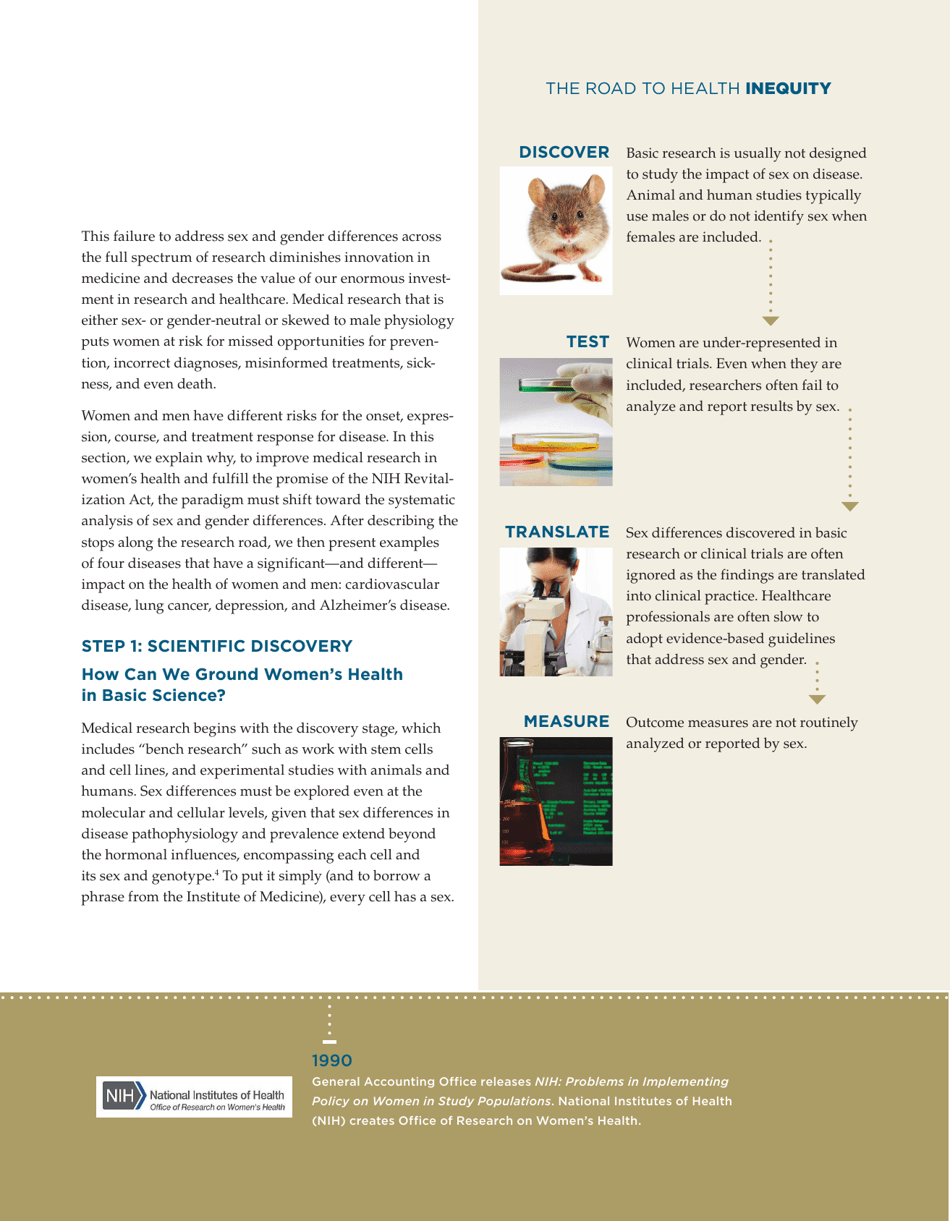 Sex-Specific Medical Research: Why Womens Health Cant Wait - Mary Horrigan Connors Center for Womens Health  Gender Biology, Page 11