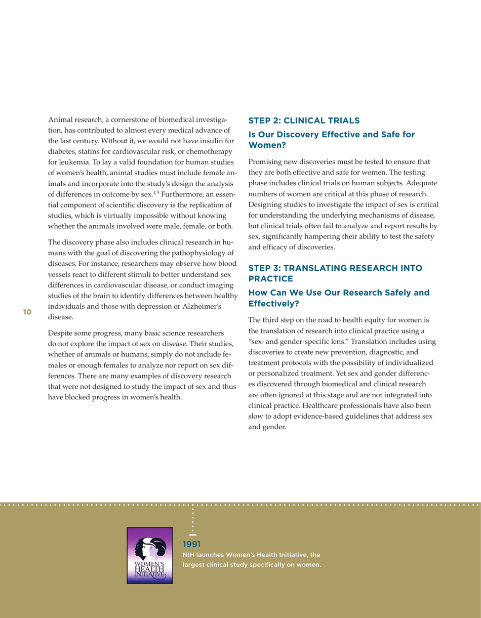 Sex-Specific Medical Research: Why Womens Health Cant Wait - Mary Horrigan Connors Center for Womens Health  Gender Biology, Page 12