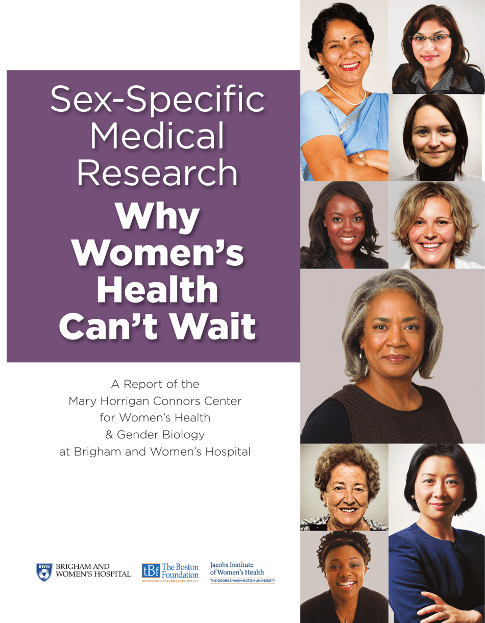 Sex-Specific Medical Research: Why Womens Health Cant Wait - Mary Horrigan Connors Center for Womens Health  Gender Biology, Page 1