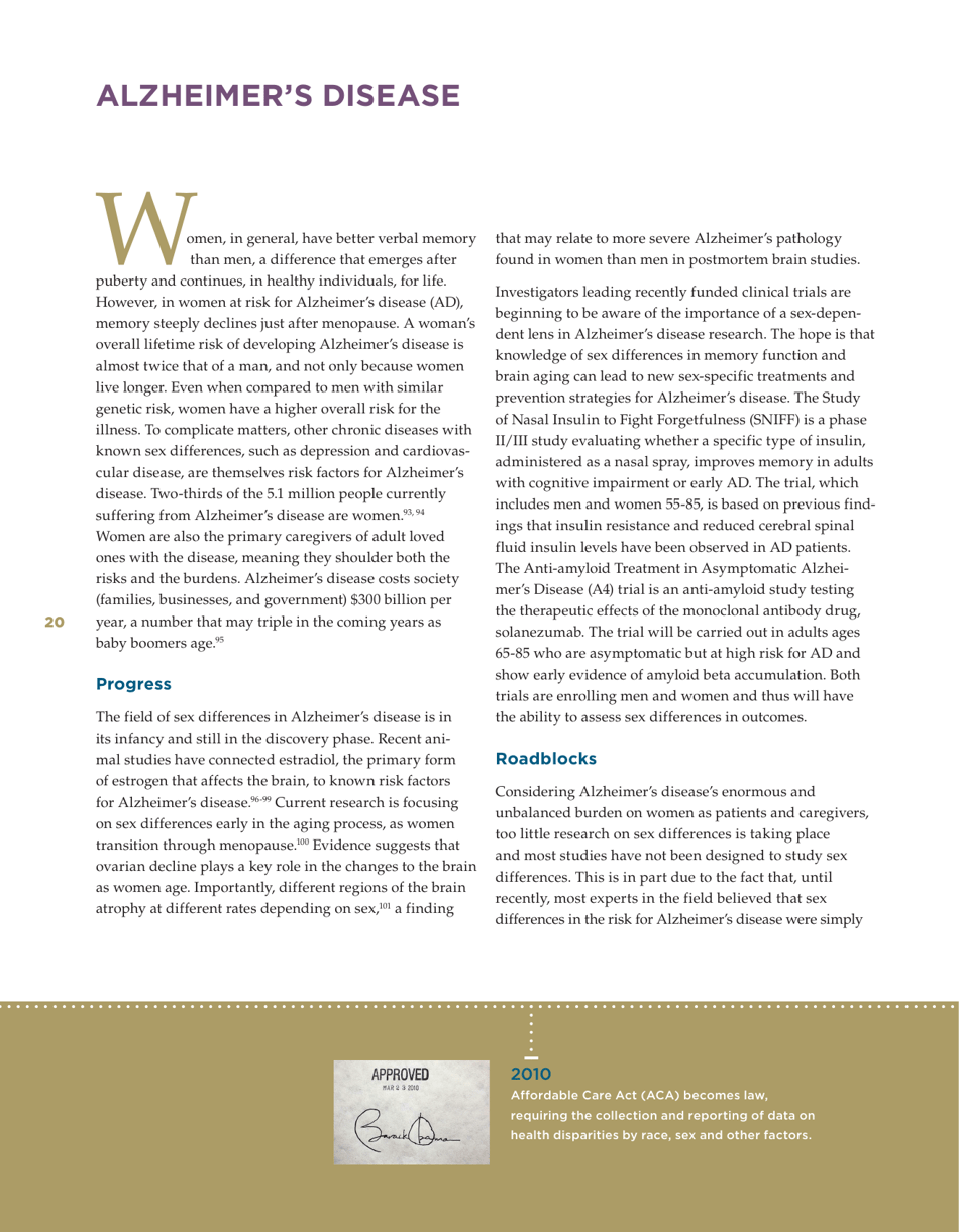 Sex-Specific Medical Research: Why Womens Health Cant Wait - Mary Horrigan Connors Center for Womens Health  Gender Biology, Page 22