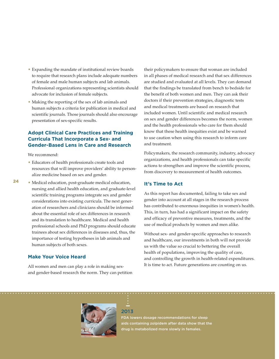 Sex-Specific Medical Research: Why Womens Health Cant Wait - Mary Horrigan Connors Center for Womens Health  Gender Biology, Page 26