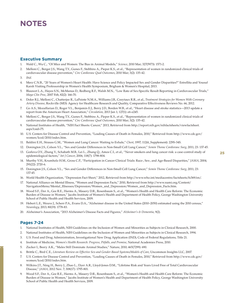 Sex-Specific Medical Research: Why Womens Health Cant Wait - Mary Horrigan Connors Center for Womens Health  Gender Biology, Page 27