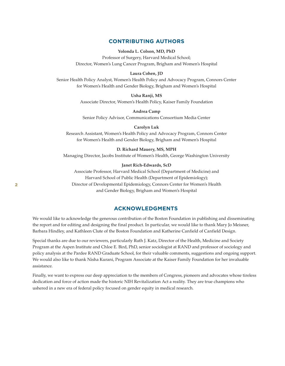 Sex-Specific Medical Research: Why Womens Health Cant Wait - Mary Horrigan Connors Center for Womens Health  Gender Biology, Page 4