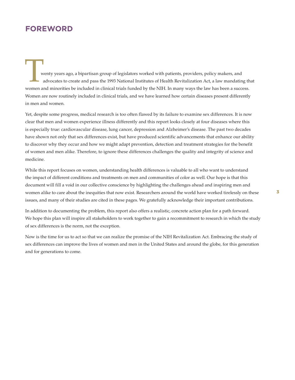 Sex-Specific Medical Research: Why Womens Health Cant Wait - Mary Horrigan Connors Center for Womens Health  Gender Biology, Page 5