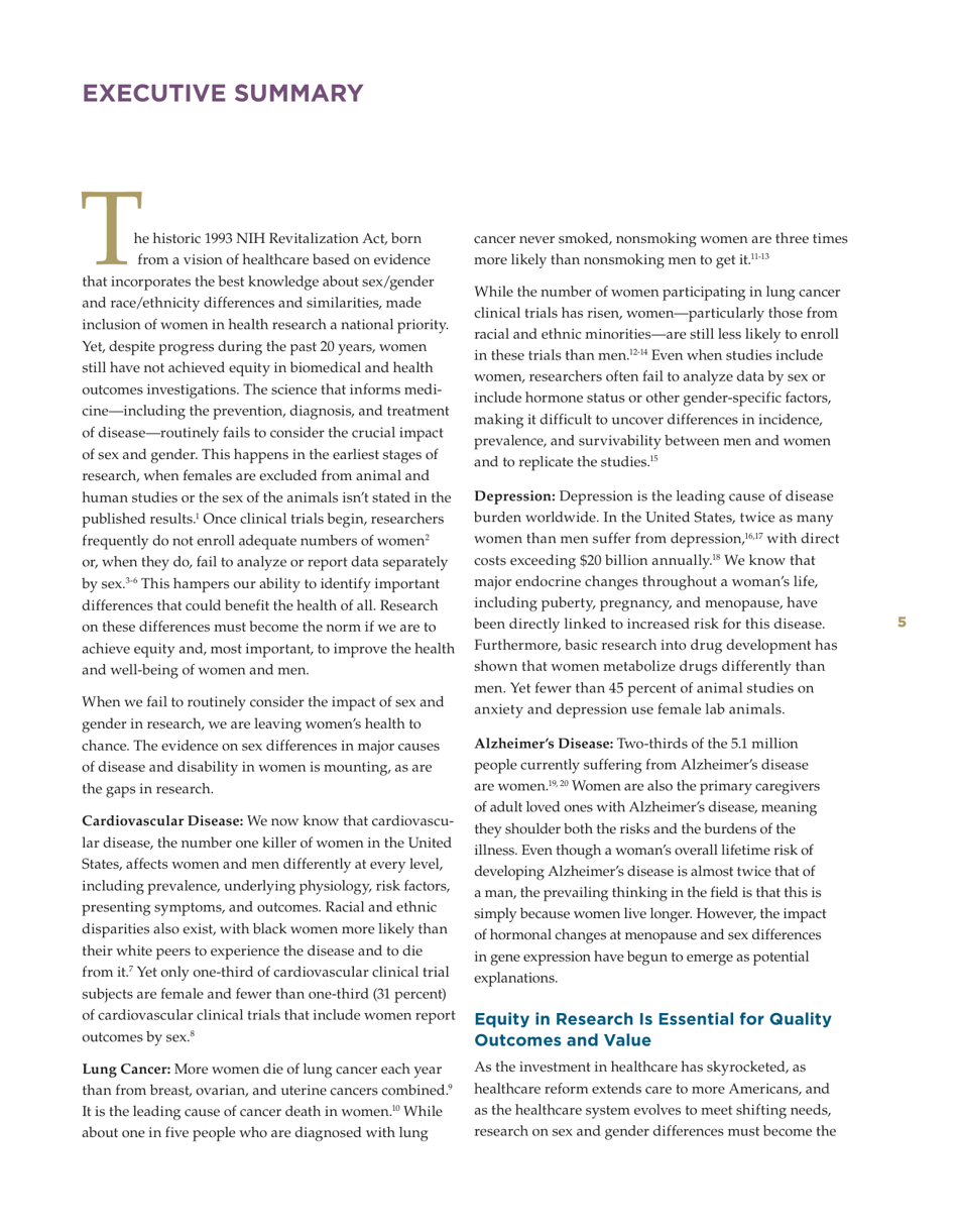 Sex-Specific Medical Research: Why Womens Health Cant Wait - Mary Horrigan Connors Center for Womens Health  Gender Biology, Page 7