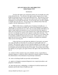 Advance Directive for Health Care Form - Alaska, Page 2