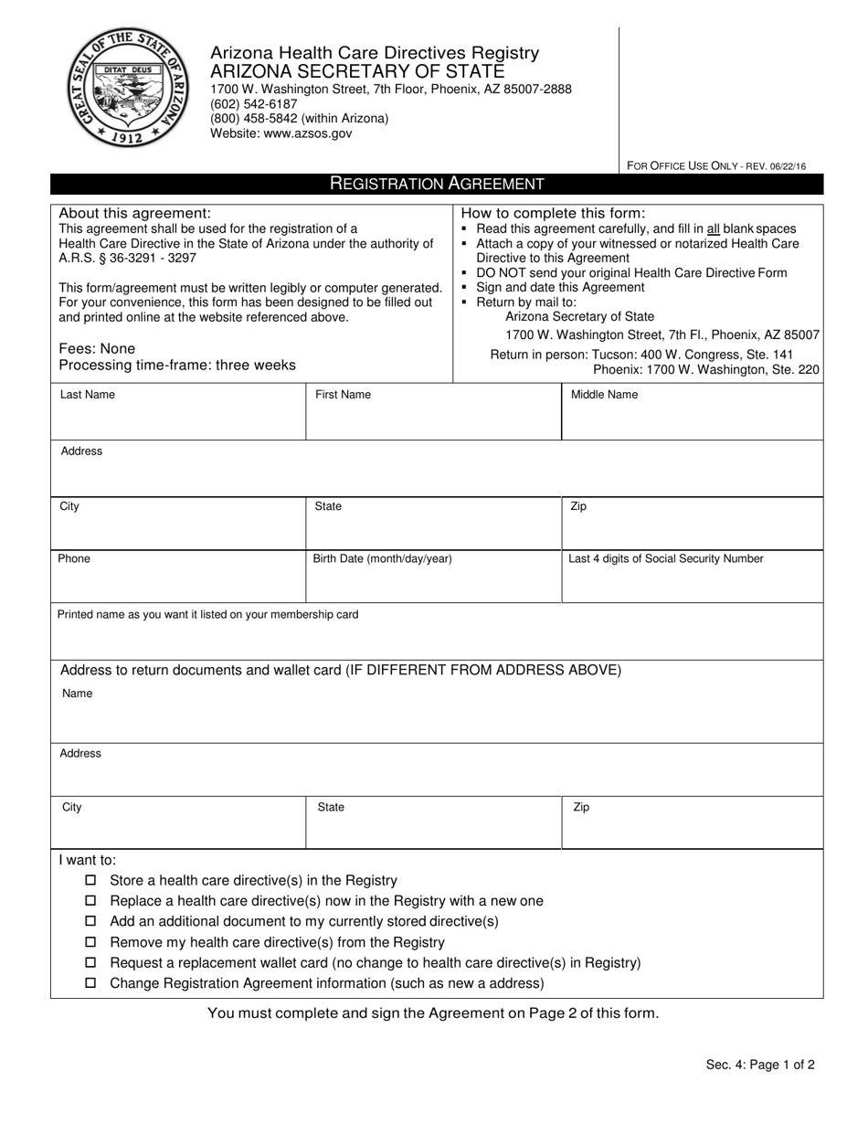 Life Care Planning Packet (Advance Directives for Health Care Planning) - Arizona, Page 14