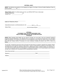 Life Care Planning Packet (Advance Directives for Health Care Planning) - Arizona, Page 20