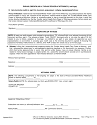Life Care Planning Packet (Advance Directives for Health Care Planning) - Arizona, Page 23