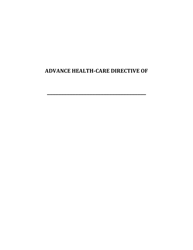 Document preview: Advance Directive for Health Care Form - Delaware