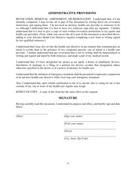 Advance Directive for Health Care Form - Delaware, Page 11