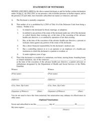 Advance Directive for Health Care Form - Delaware, Page 12