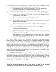Advance Directive for Health Care Form - Delaware, Page 4