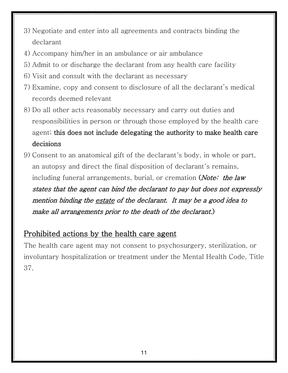 Advance Directive for Health Care Form - Georgia (United States), Page 11