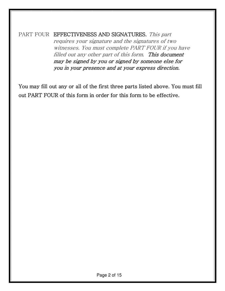 Advance Directive for Health Care Form - Georgia (United States), Page 16