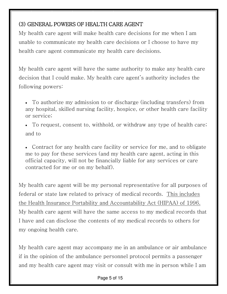 Advance Directive for Health Care Form - Georgia (United States), Page 19