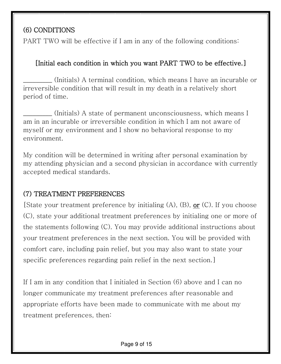 Advance Directive for Health Care Form - Georgia (United States), Page 23