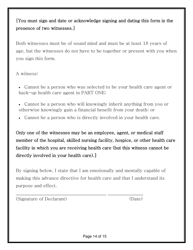 Advance Directive for Health Care Form - Georgia (United States), Page 28