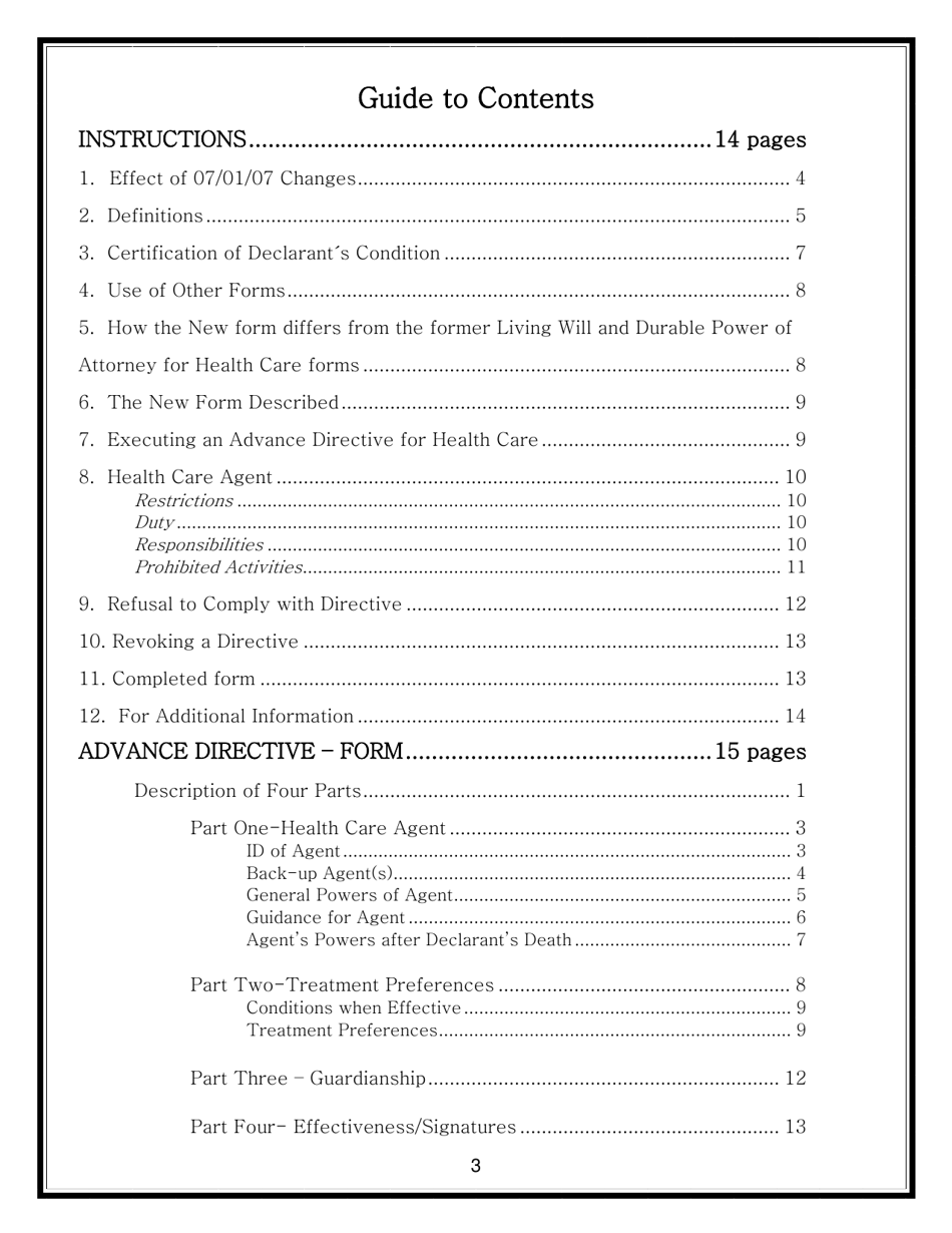 Advance Directive for Health Care Form - Georgia (United States), Page 3