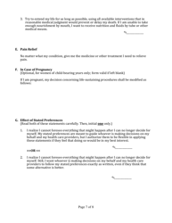 Advance Directive for Health Care Form - Maryland, Page 13