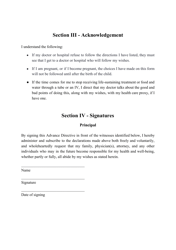 Advance Directive for Health Care Form - Massachusetts, Page 3