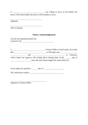 Advance Directive for Health Care Form - Massachusetts, Page 5