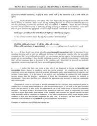 Advance Directive for Health Care Form - New Jersey, Page 2
