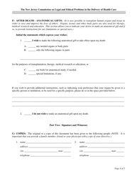 Advance Directive for Health Care Form - New Jersey, Page 4