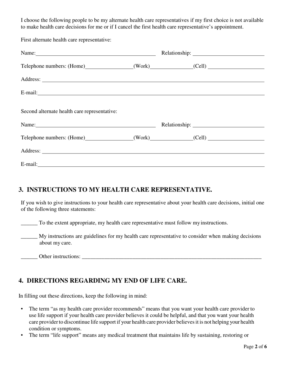 Oregon Advance Directive For Health Care Form Fill Out Sign Online