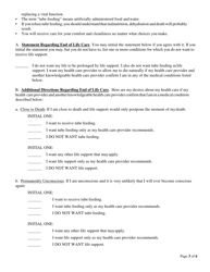 Advance Directive for Health Care Form - Oregon, Page 3