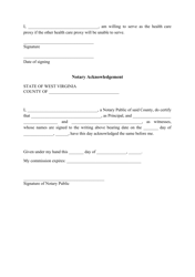 Advance Directive for Health Care Form - West Virginia, Page 5