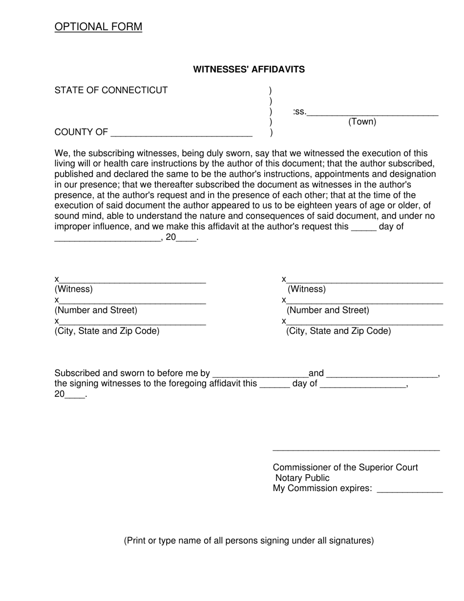 Living Will or Health Care Instructions - Connecticut, Page 3