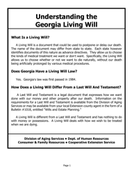 Document preview: Living Will Form - Georgia (United States)