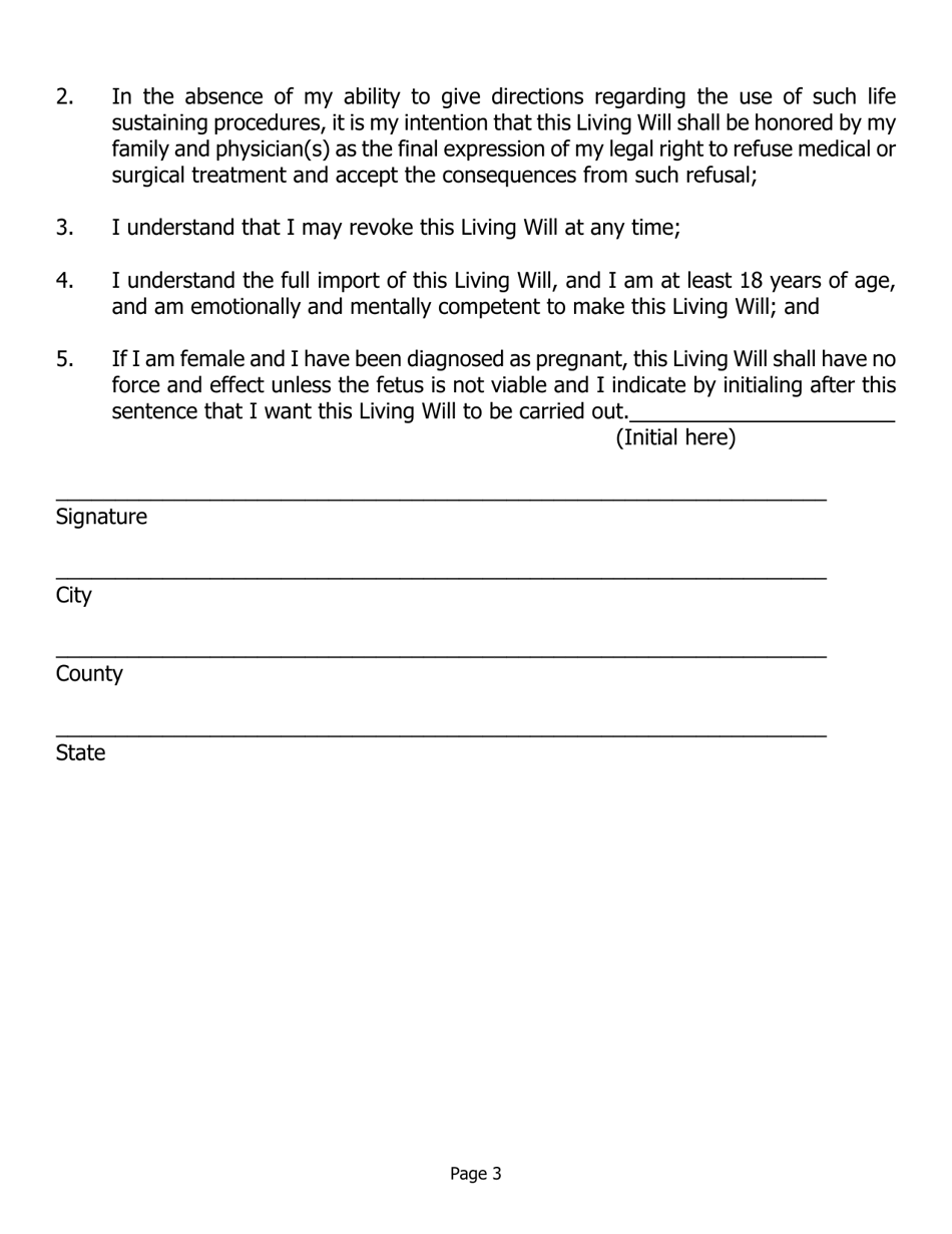 Georgia United States Living Will Form Fill Out Sign Online And Download Pdf Templateroller 9540