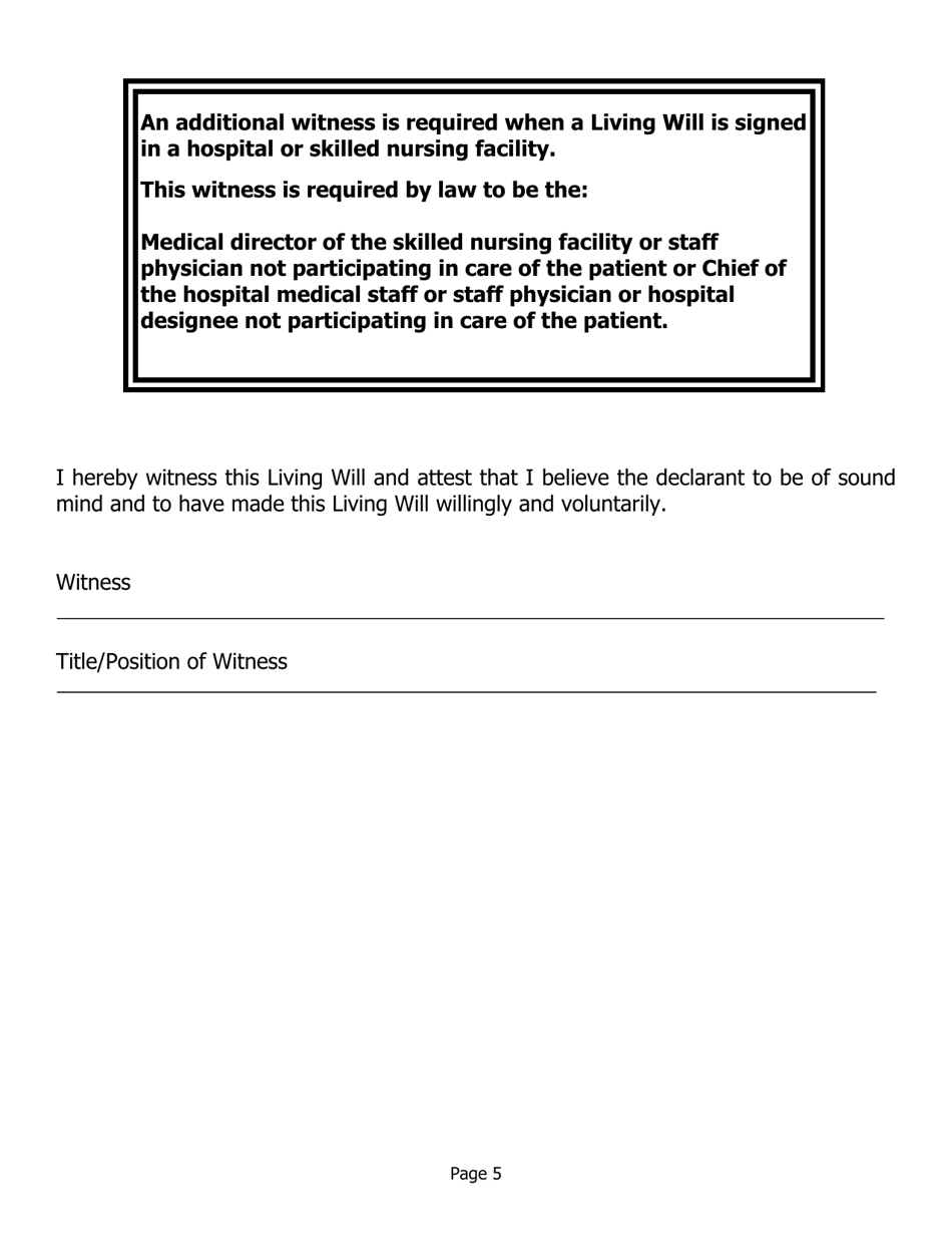 Living Will Form - Georgia (United States), Page 14