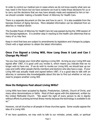 Living Will Form - Georgia (United States), Page 5