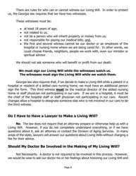 Living Will Form - Georgia (United States), Page 8