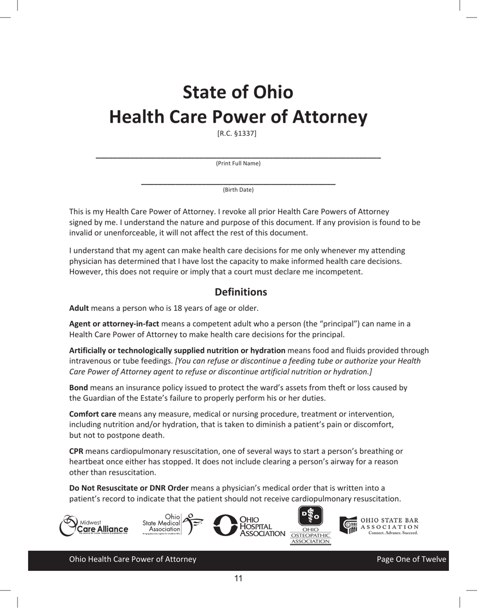 State of Ohio Living Will Packet - Ohio, Page 14