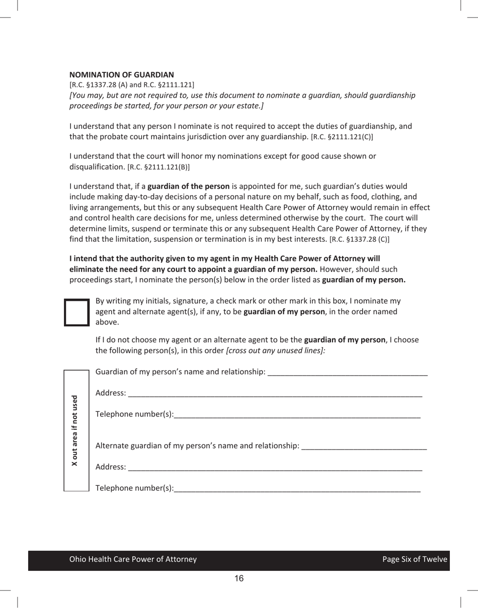 State of Ohio Living Will Packet - Ohio, Page 19