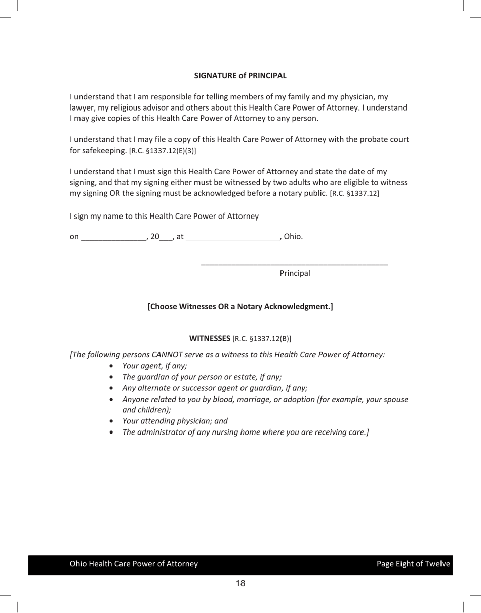 State of Ohio Living Will Packet - Ohio, Page 21