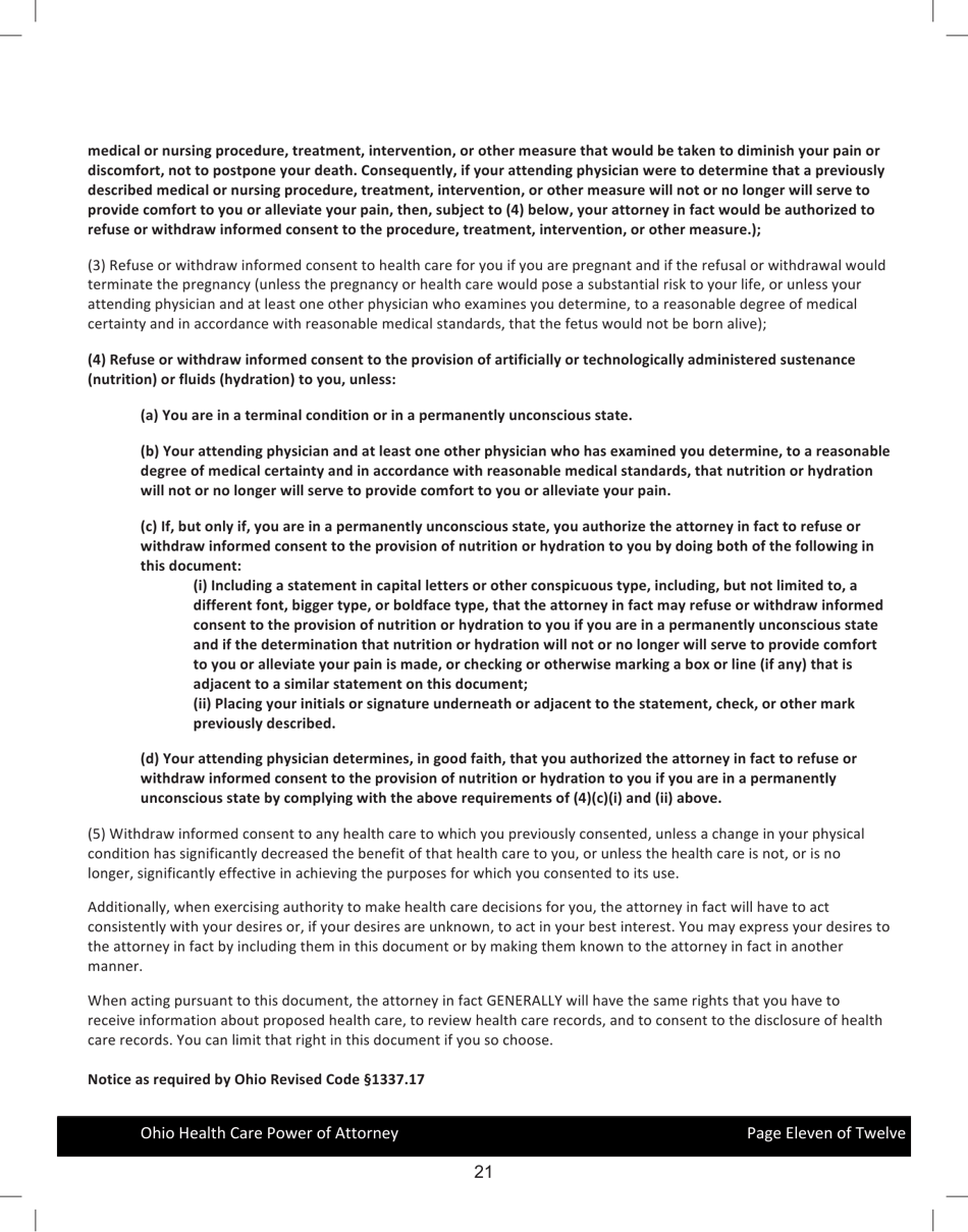 State of Ohio Living Will Packet - Ohio, Page 24