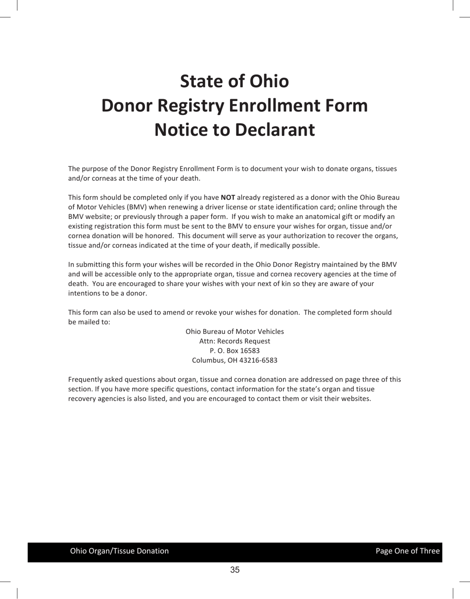 State of Ohio Living Will Packet - Ohio, Page 38